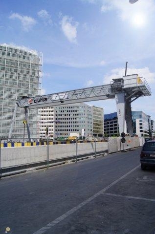Two Brussels construction sites equipped with Verlinde hoists